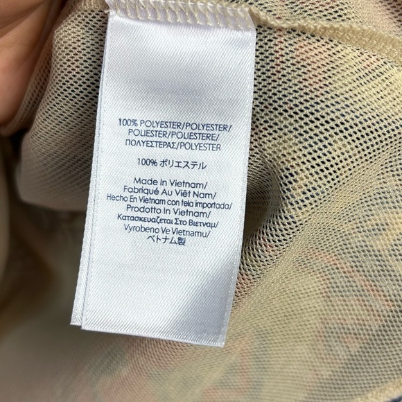 Vintage y2K Chaps Top Blouse XL Stretch Artsy Long Sleeve Carpenter bee fabric - Picture 8 of 12